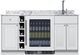 Summit® TurnKey Oasis 69" White  Wet Bar with 4.7 Cu. Ft. Built-In Beverage Center and Stainless Steel Sink with Faucet-0