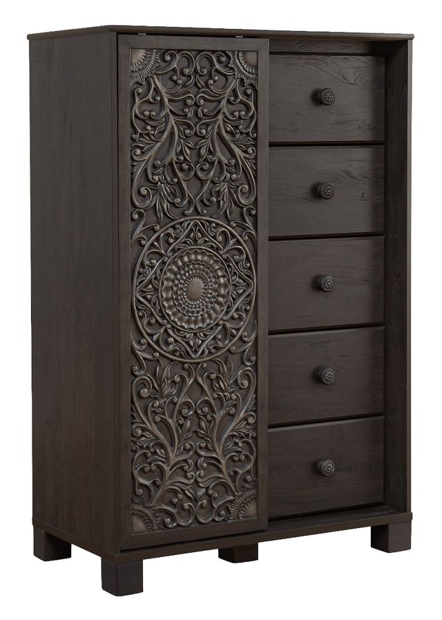 Signature Design by Ashley® Paxberry 6-Piece Black Queen Panel Bed Set-3