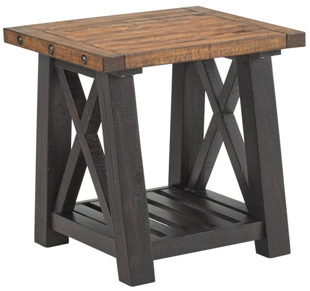 Martin Svensson Bolton Natural End Table with Black Satin Base-0