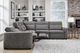 Parker House® Kline 7-Piece Nightfall Modular Slider Sectional with Extensions Footrests-2
