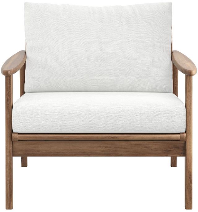 New Classic® Home Furnishings Ashton Natural Acacia/Fabric Outdoor Patio Club Chair-2