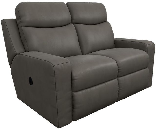 La-Z-Boy® Emmons Pewter Leather Manual Reclining Loveseat-0