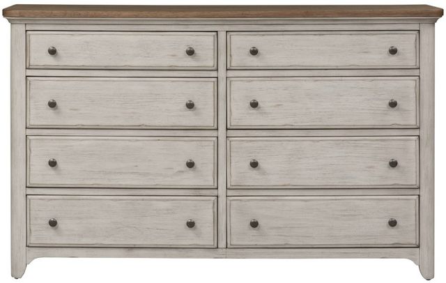 Liberty Furniture Farmhouse Reimagined Antique White/Chestnut Dresser-2