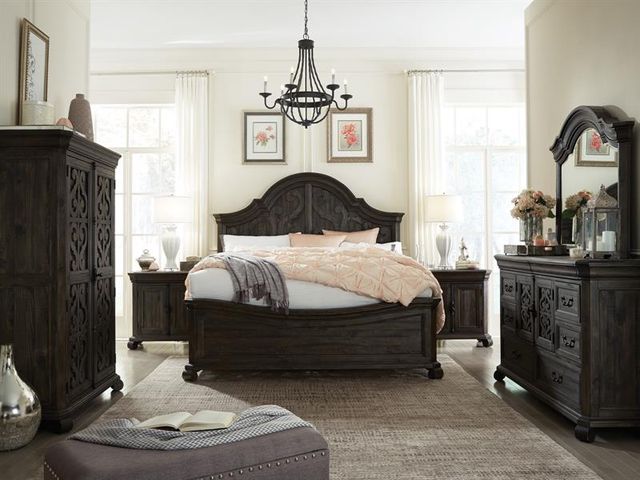 Magnussen Home® Bellamy Peppercorn Queen Shaped Panel Bed-1