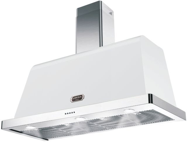 Lofra® Dolcevita 48" White Wall Mounted Range Hood-0