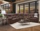 Behold™ Home Harley 6-Piece Brown Power Reclining Curved Sectional-1