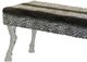 A & B Home Chrome/Light Gray Faux Fur Bench-1
