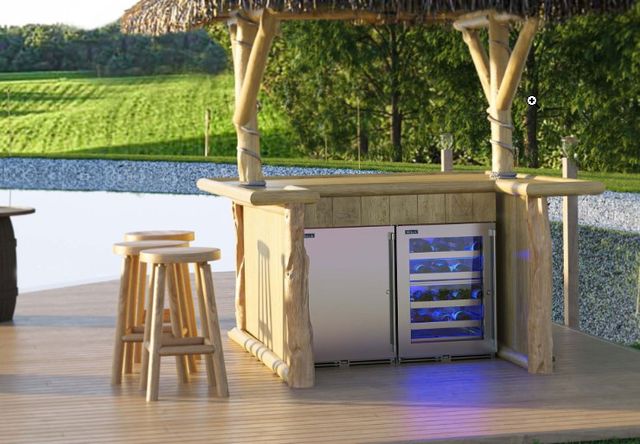 Perlick® Signature Series Shallow Depth 24" Stainless Steel Freestanding Wine Cooler-1