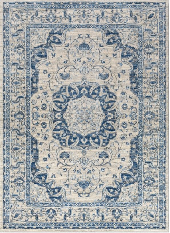 Surya Monaco Ivory/Navy 4'x6' Area Rug-0