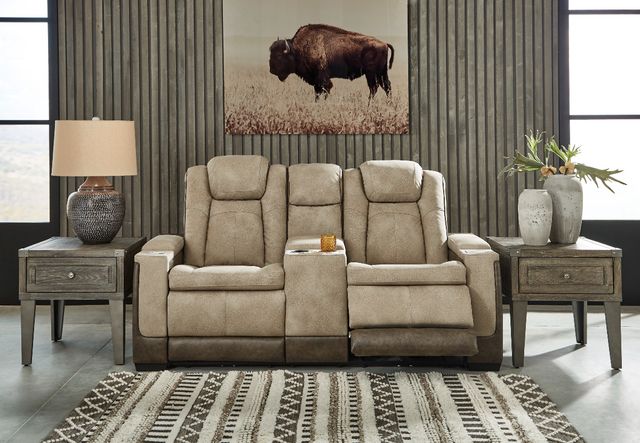 Signature Design by Ashley® Next-Gen DuraPella Two-tone Sand Power Reclining Loveseat with Console-8