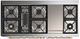 Ilve® Majestic III 60" Stainless Steel Pro Style Dual Fuel Liquid Propane Range with Triple Glass Door and Brass Trim-3