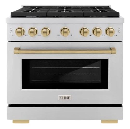 ZLINE Autograph Edition 36" Stainless Steel Pro Style Gas Range-0