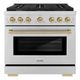 ZLINE Autograph Edition 36" Stainless Steel Pro Style Gas Range-0