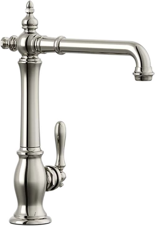 KOHLER® Artifacts® Vibrant Polished Nickel Single-Handle Kitchen Sink Faucet-0
