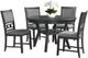 Elements International Amherst 5-Piece Gray Dining Set-0