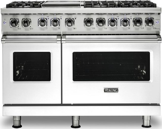 Viking® Professional 5 Series 48" White Pro Style Dual Fuel Natural Gas Range-0