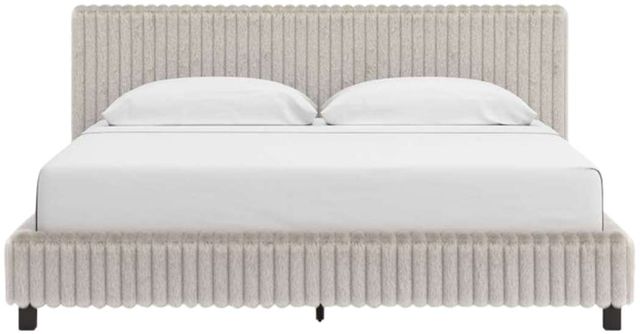Signature Design by Ashley® Birmonton White King Upholstered Panel Bed-1