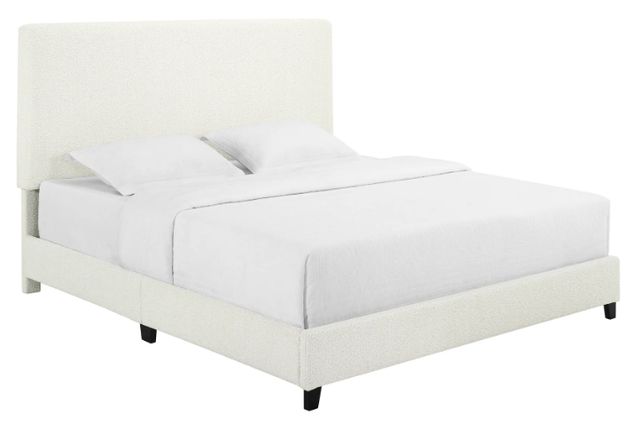 Legends Home Bridger White King Upholstered Panel Bed-0