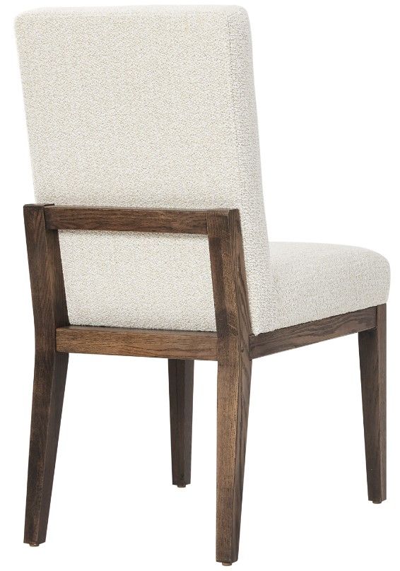 Artisan & Post by Vaughan-Bassett Dovetail Aged Gray/Oatmeal Upholstered Dining Side Chair-1