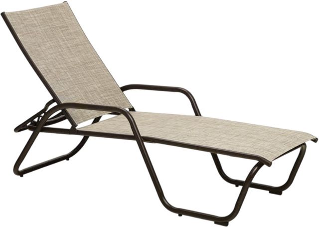 Telescope Casual Customizable Gardenella Aluminum/Fabric Outdoor Sling Four-Position Stacking Chaise-0