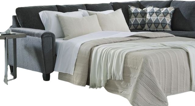 Signature Design by Ashley® Abinger 2-Piece Smoke Right-Arm Facing Full Sofa Sleeper Sectional and Chaise-1