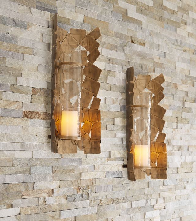 Signature Design by Ashley® Jailene Antique Gold Wall Sconce-4
