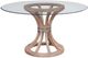 Bassett Mirror Sheffield Glass Top Dining Table with Weathered Natural Base-0