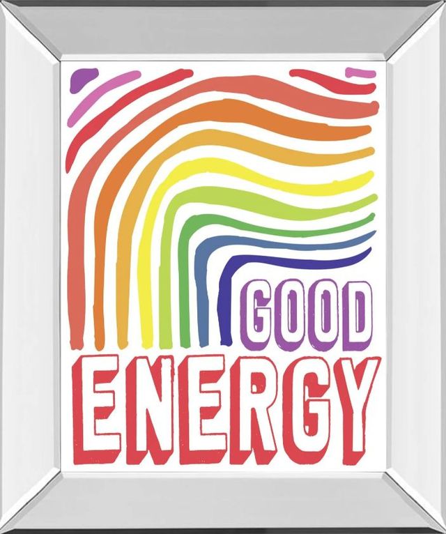 Classy Art Good Energy by ElizabethMedley Mirror Framed Wall Art-0