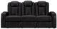 Signature Design by Ashley® Caveman Den Midnight Power Reclining Sofa with Adjustable Headrest-2