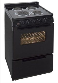 Premier 24" Black Freestanding Electric Range