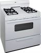 Premier 30" White Freestanding Gas Range with 4 Sealed Burners-0