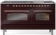 Ilve® Nostalgie II Series 60" Burgundy Pro Style Dual Fuel Range-0
