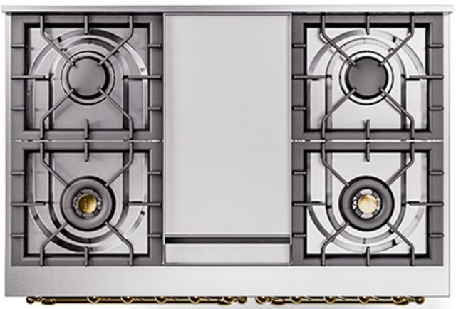 Ilve® Nostalgie II Series 40" Glossy Black Pro Style Dual Fuel Range-2