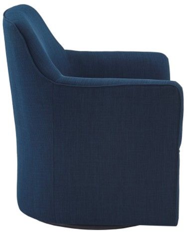 Olliix by Madison Park Augustine Navy Swivel Glider Chair-1
