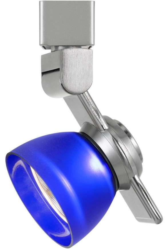 Cal® Lighting & Accessories Brushed Steel/Dark Blue Track Light-1