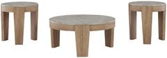 Signature Design by Ashley® Guystone 3-Piece Light Brown Occasional Table Set