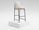 International Furniture Direct Seating Blacksmithing Matte Black/Ivory 30" Upholstered Bar Stool-1