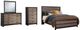 Signature Design by Ashley® Harlinton 4-Piece Charcoal/Warm Gray Queen Panel Bed Set-0