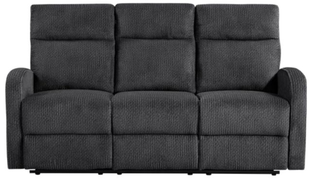 Homelegance® Allen Dark Gray Manual Double Reclining Sofa-2