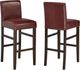 Brassex Inc. 2-Piece Brown/Red 24'' Counter Stool Set-2