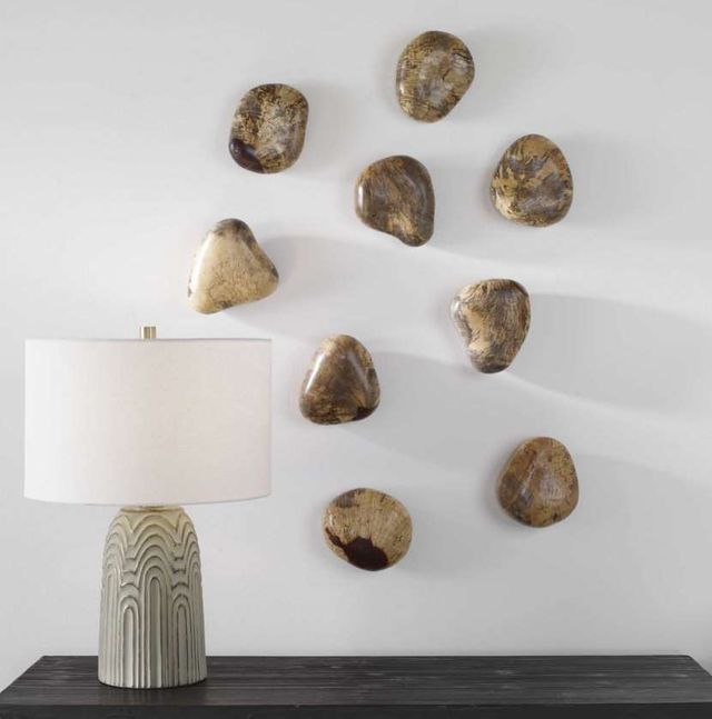 Uttermost® Pebbles 9-Piece Natural Blonde Wall Decor Set-1