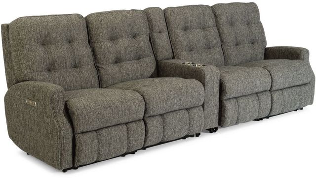 Flexsteel® Devon Gray Power Reclining Sectional-3