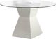 Furniture of America® Mauna Glass Top Dining Set with White Pedestal -0