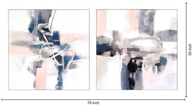 Classy Living 2-Piece Subtle Tides Abstract Wall Art Set-2