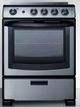 Summit® White Pearl Series 24" Black with Stainless Steel Slide-In Electric Range-2