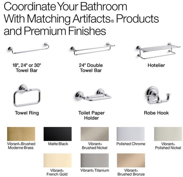 KOHLER® Artifacts® Vibrant Brushed Moderne Brass Hotelier-4