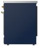 Ilve® Majestic III 30" Midnight Blue Pro Style Induction Range with Solid Door and Brass Trim-2
