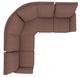 La-Z-Boy® Rigby 3-Piece Cherry Curved Manual Reclining Sectional-3