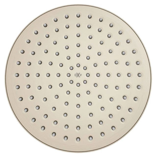 DXV Oak Hill® Brushed Nickel Single Function 10" Round Rain Can Showerhead-1
