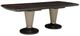 Michael Amini® 21 Cosmopolitan™ Umber Extendable Dining Table with Pebble Grain Taupe/Umber Base-1